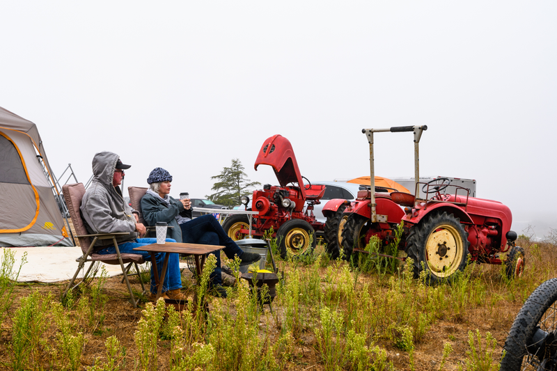 The Long family brought two tractors for the weekend.